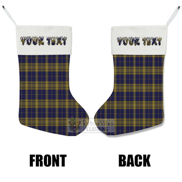 Morris of Wales Tartan Christmas Stocking with Personalized Text