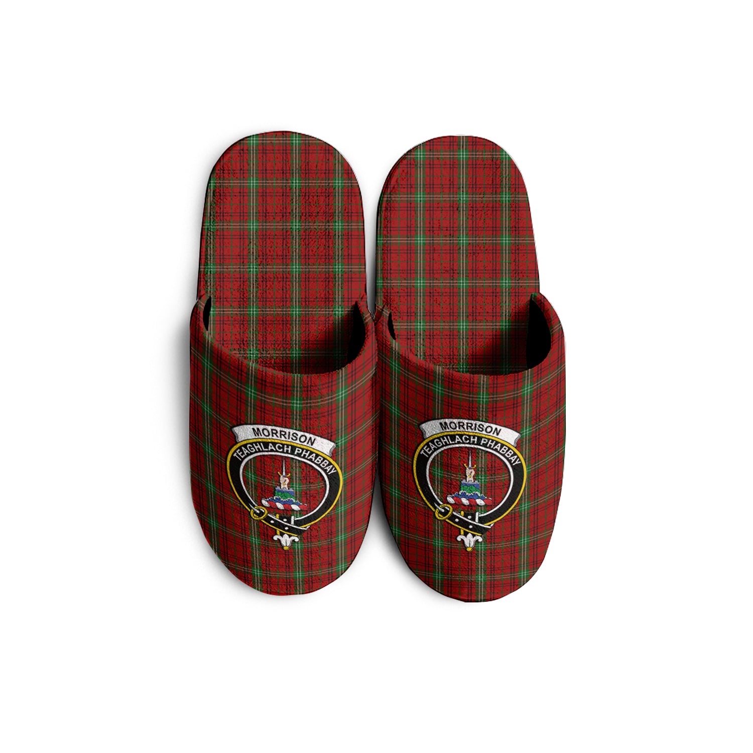 Morrison Tartan Home Slippers with Family Crest KIDS - Tartan Vibes Clothing