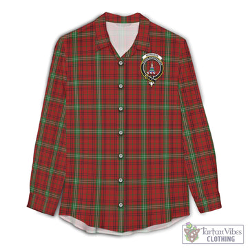 Morrison Tartan Women's Casual Shirt with Family Crest