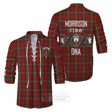 Morrison Tartan Ghillie Kilt Shirt with Family Crest DNA In Me Style