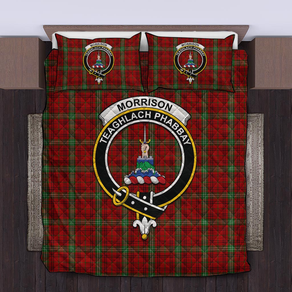 Morrison Tartan Quilt Bed Set with Family Crest Twin - Tartan Vibes Clothing