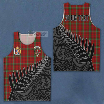 Morrison Crest Tartan Men's Tank Top with New Zealand Silver Fern Half Style