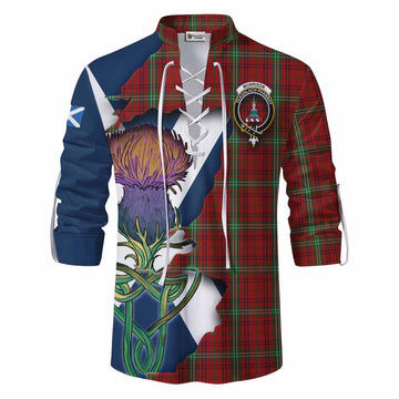 Morrison Tartan Family Crest Ghillie Kilt Shirt Scottish Thistle Celtic Inspired Men - Tartan Vibes Clothing