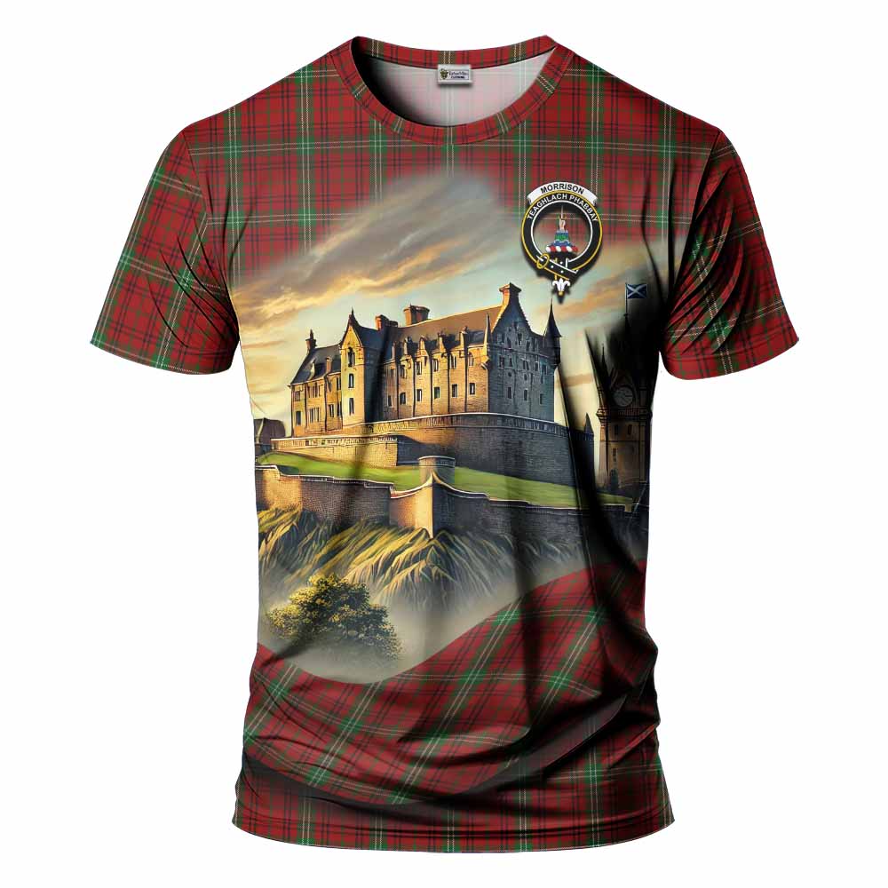 Morrison Tartan Family Crest T-Shirt with Scottish Ancient Castle Style Kid's Shirt - Tartan Vibes Clothing