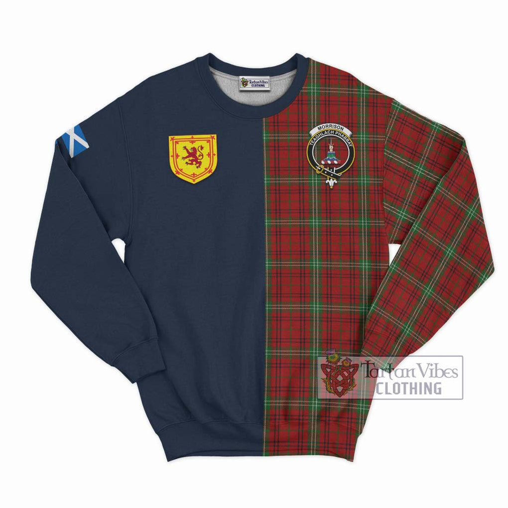 Tartan Vibes Clothing Morrison Tartan Sweatshirt with Scottish Lion Royal Arm Half Style