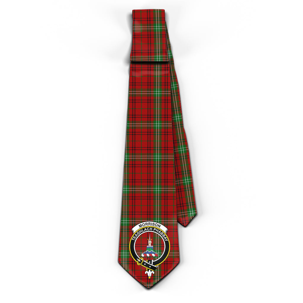 Morrison Tartan Classic Necktie with Family Crest - Tartan Vibes Clothing