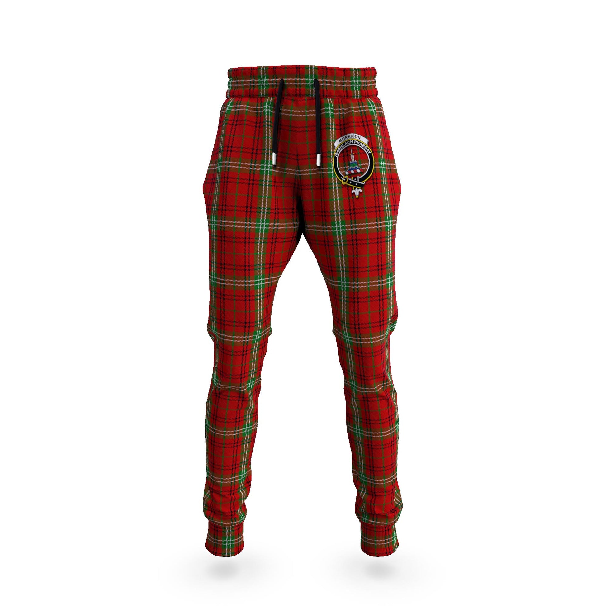 Morrison Tartan Joggers Pants with Family Crest 5XL - Tartan Vibes Clothing