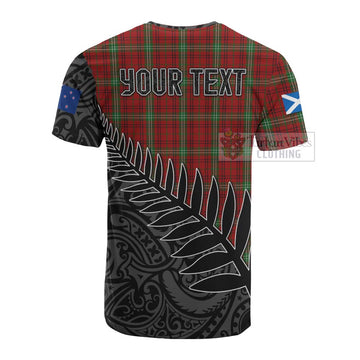 Morrison Crest Tartan Cotton T-shirt with New Zealand Silver Fern Half Style