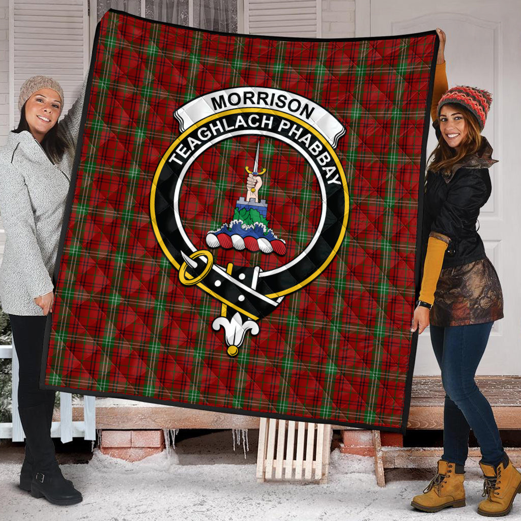 morrison-tartan-quilt-with-family-crest