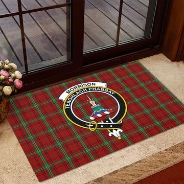 Morrison Tartan Door Mat with Family Crest