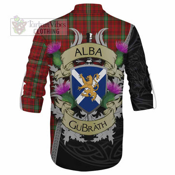 Morrison Tartan Family Crest Ghillie Kilt Shirt Lion Rampant Royal Thistle Shield Celtic Inspired - Tartan Vibes Clothing