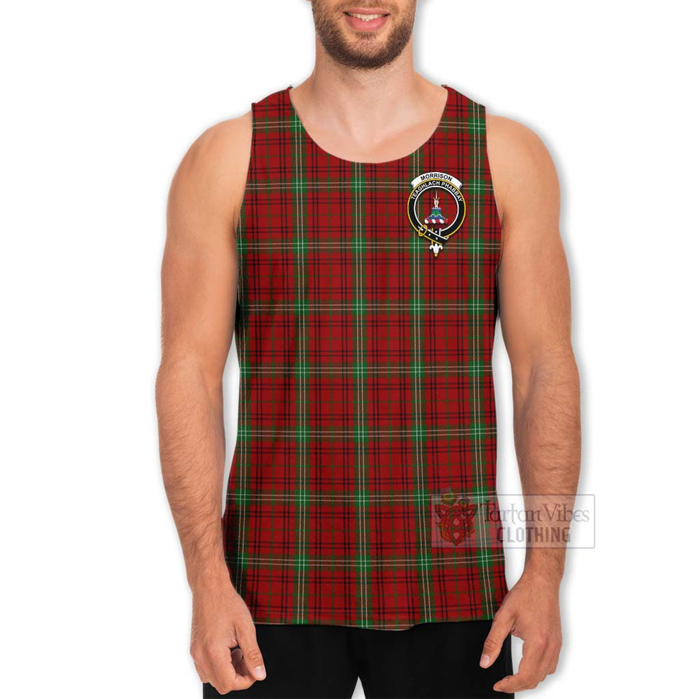 Morrison Tartan Men's Tank Top with Family Crest Celtic Skull Style - Tartan Vibes Clothing