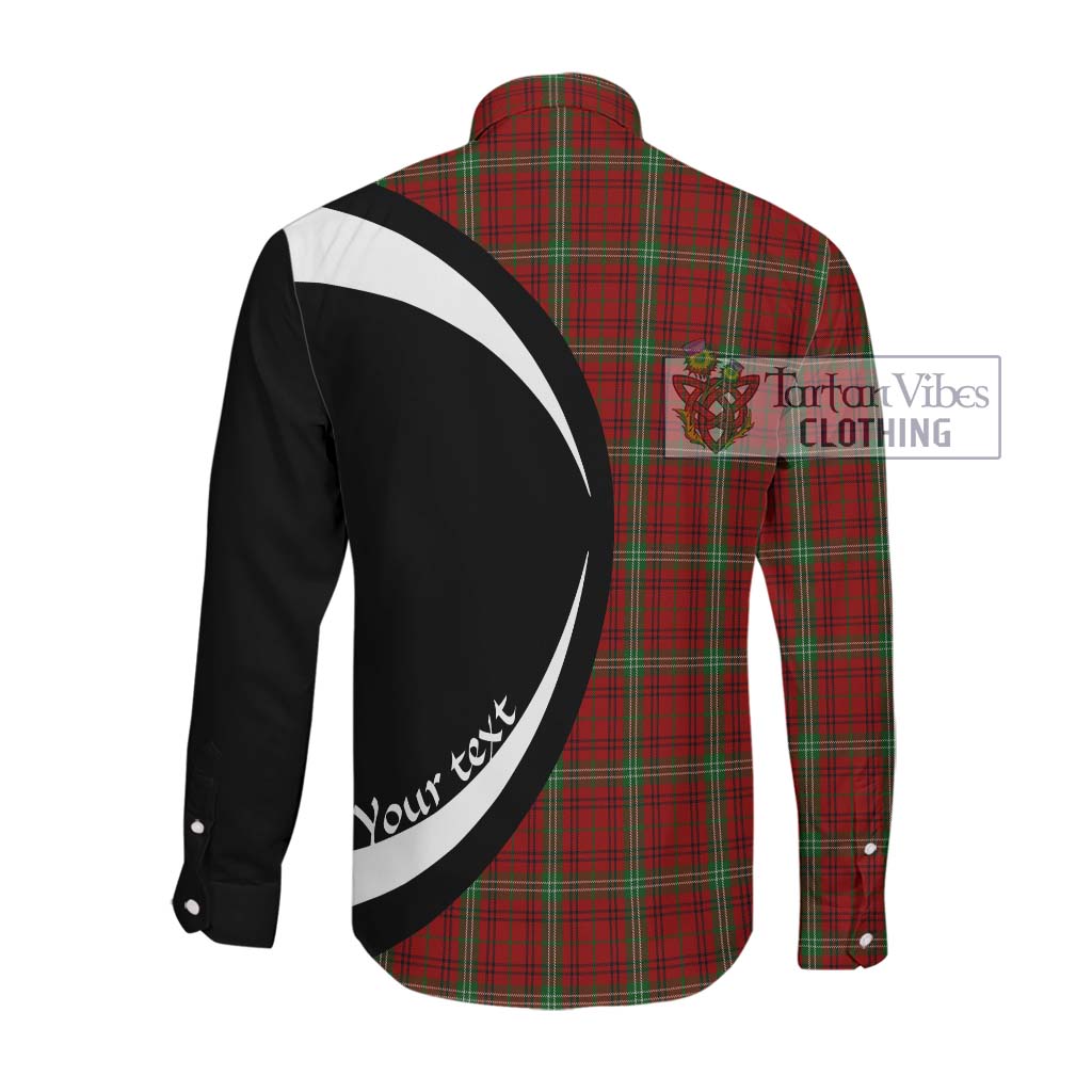 Morrison Tartan Long Sleeve Button Up with Family Crest Circle Style Men's Shirt - Tartan Vibes Clothing