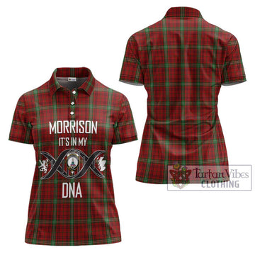 Morrison Tartan Women's Polo Shirt with Family Crest DNA In Me Style