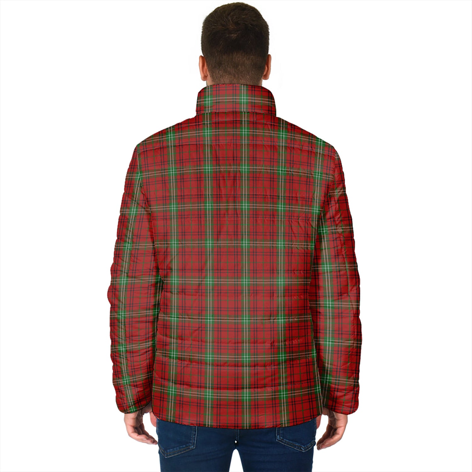 Morrison Tartan Padded Jacket with Family Crest - Tartan Vibes Clothing