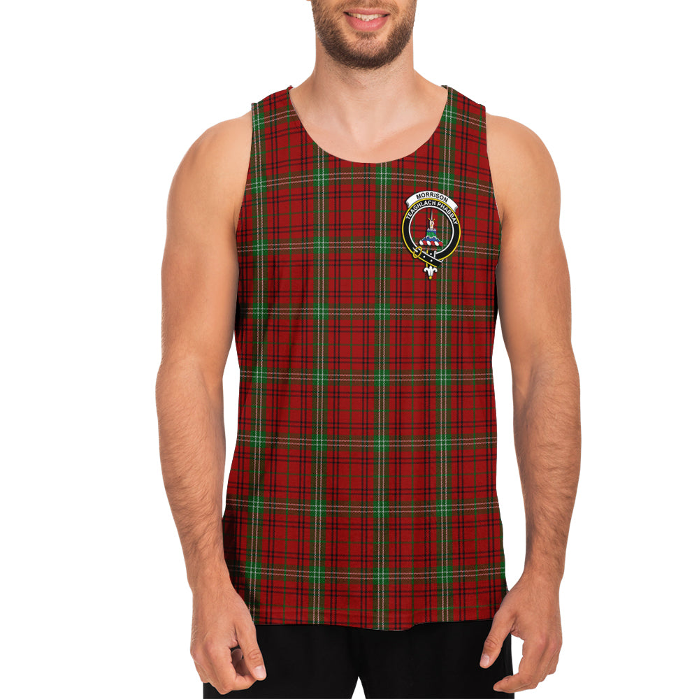 Morrison Tartan Mens Tank Top with Family Crest - Tartan Vibes Clothing
