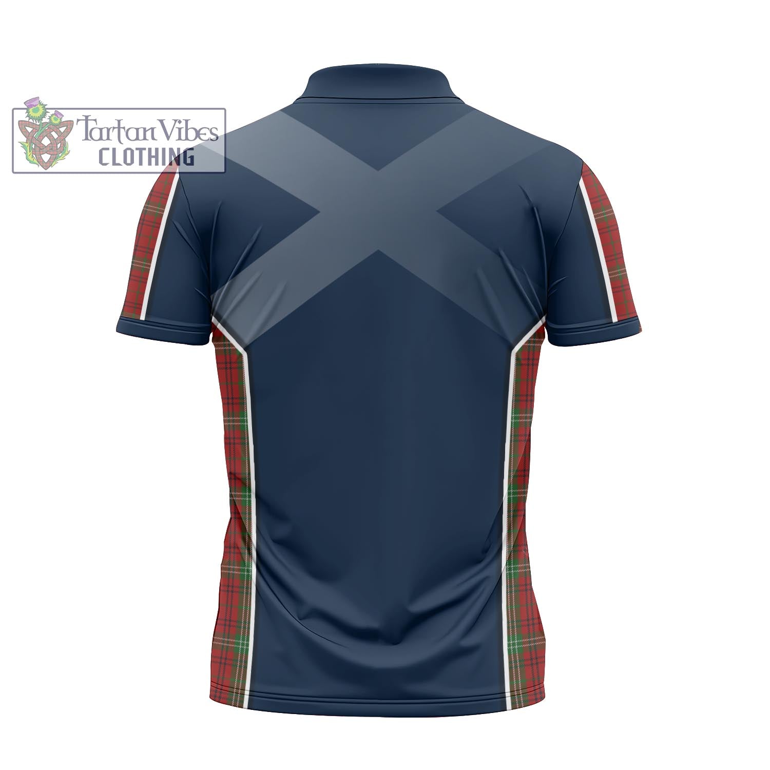 Tartan Vibes Clothing Morrison Tartan Zipper Polo Shirt with Family Crest and Scottish Thistle Vibes Sport Style