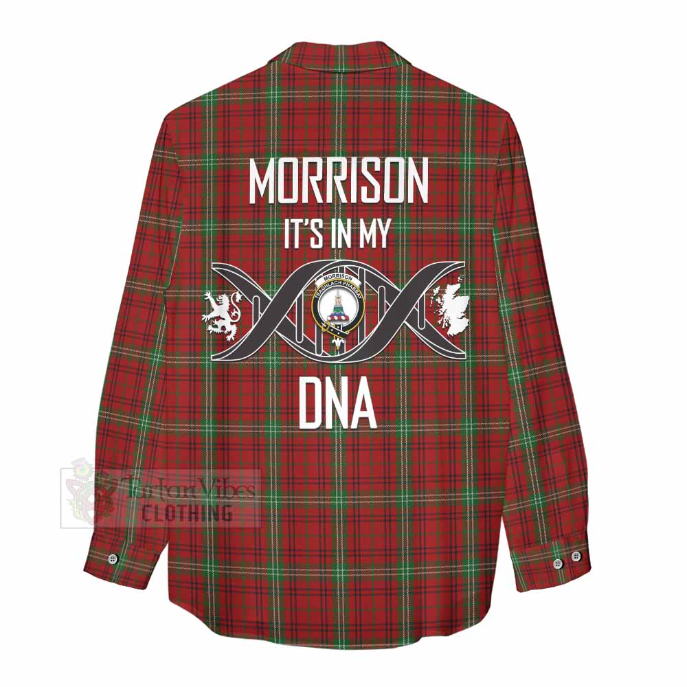 Tartan Vibes Clothing Morrison Tartan Women's Casual Shirt with Family Crest DNA In Me Style