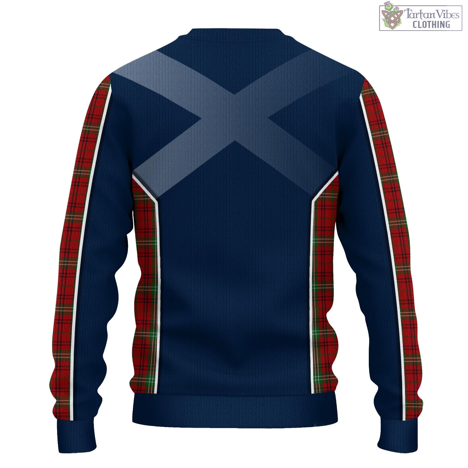 Tartan Vibes Clothing Morrison Tartan Knitted Sweatshirt with Family Crest and Scottish Thistle Vibes Sport Style