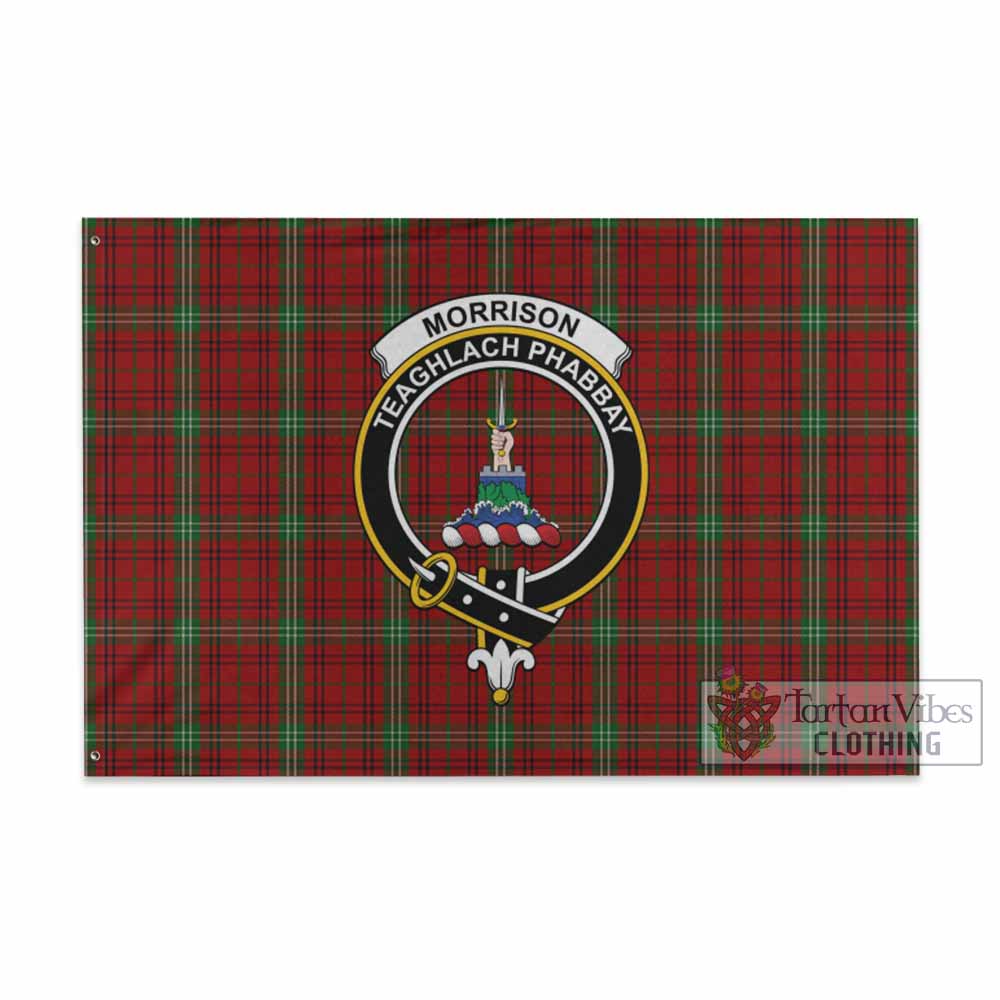 Morrison Tartan House Flag with Family Crest - Tartan Vibes Clothing