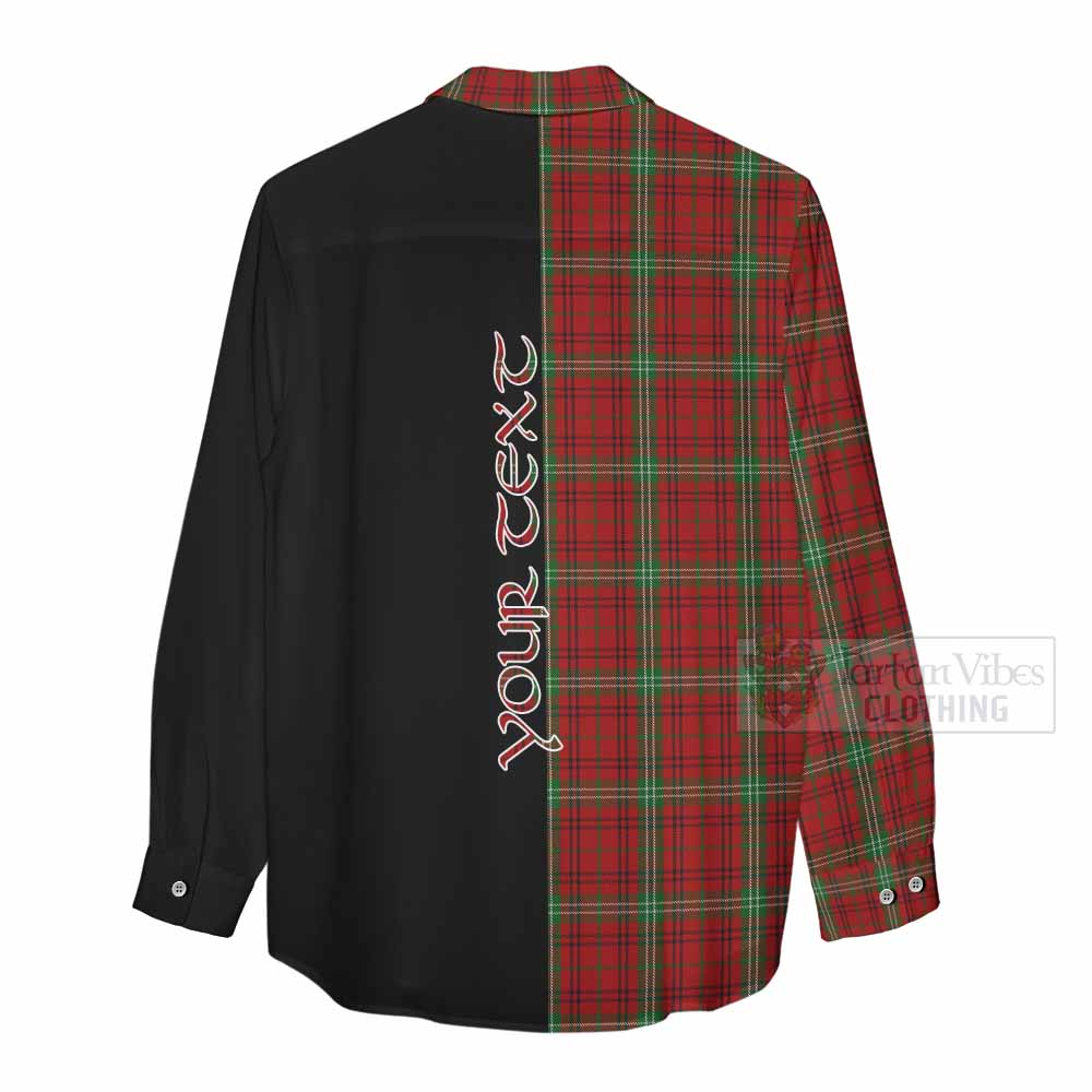 Tartan Vibes Clothing Morrison Tartan Women's Casual Shirt with Family Crest and Half Of Me Style