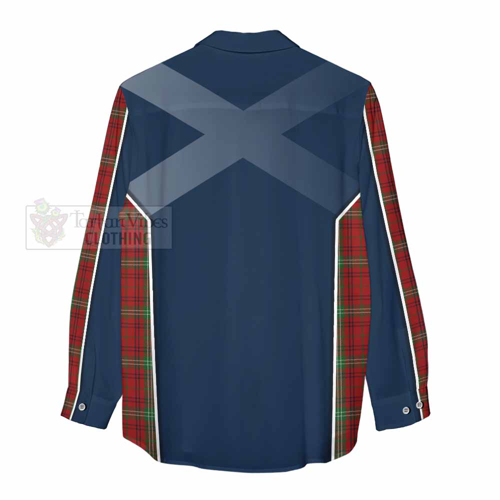 Tartan Vibes Clothing Morrison Tartan Women's Casual Shirt with Family Crest and Lion Rampant Vibes Sport Style