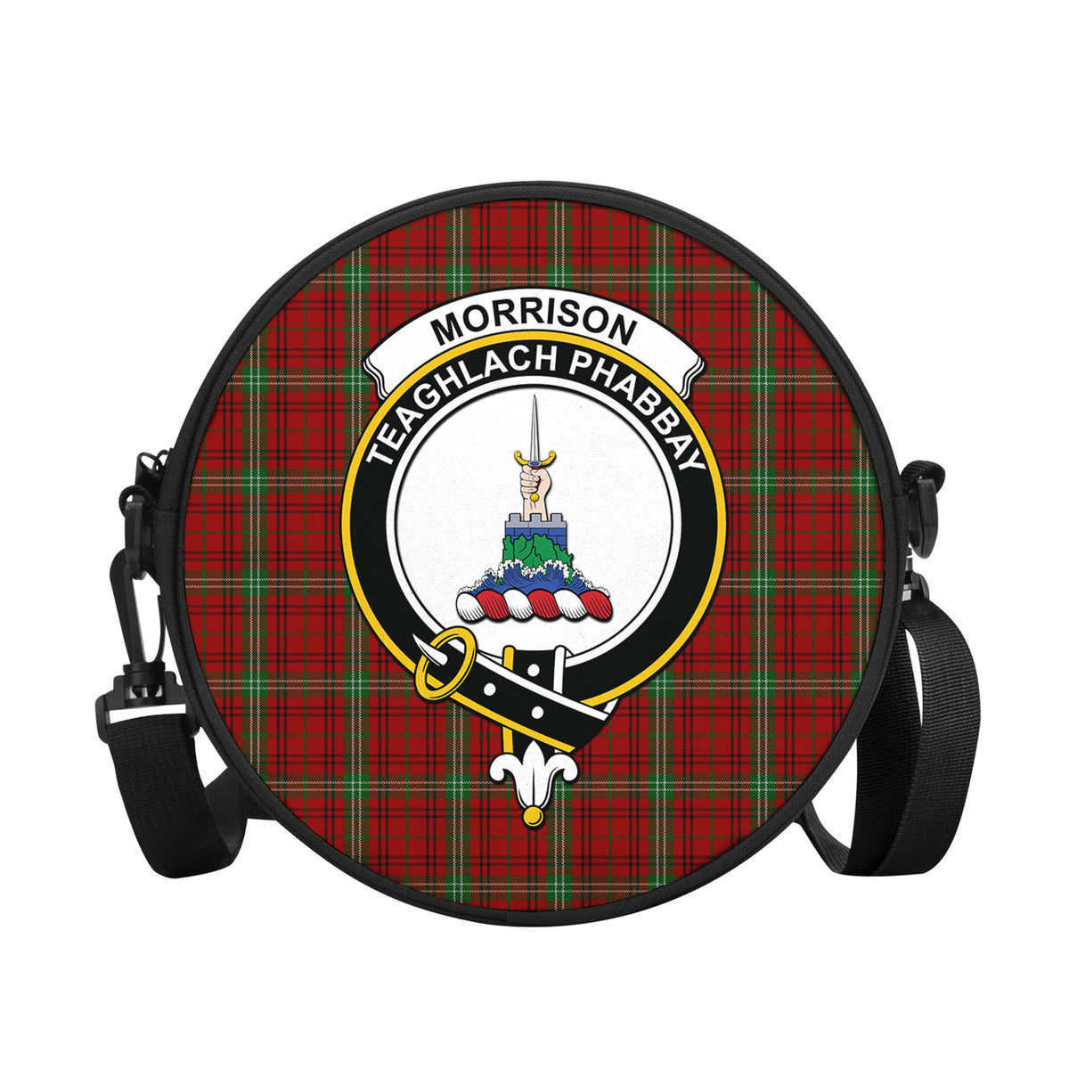 Morrison Tartan Round Satchel Bags with Family Crest - Tartan Vibes Clothing