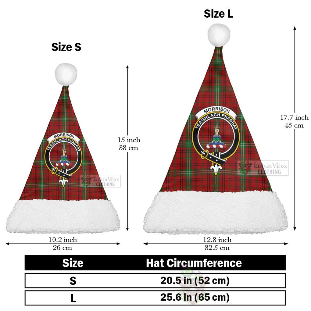 Tartan Vibes Clothing Morrison Tartan Christmas Santa Hats with Family Crest