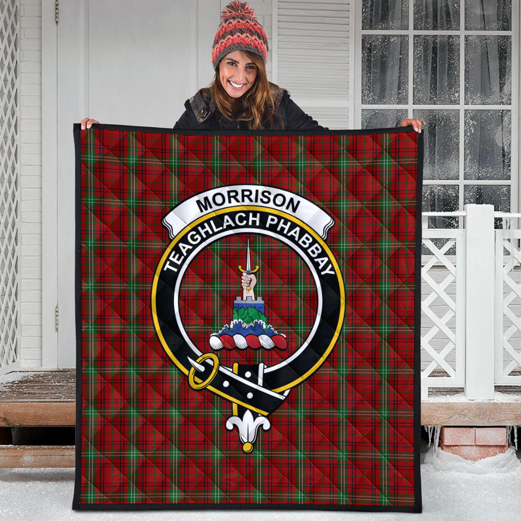 morrison-tartan-quilt-with-family-crest