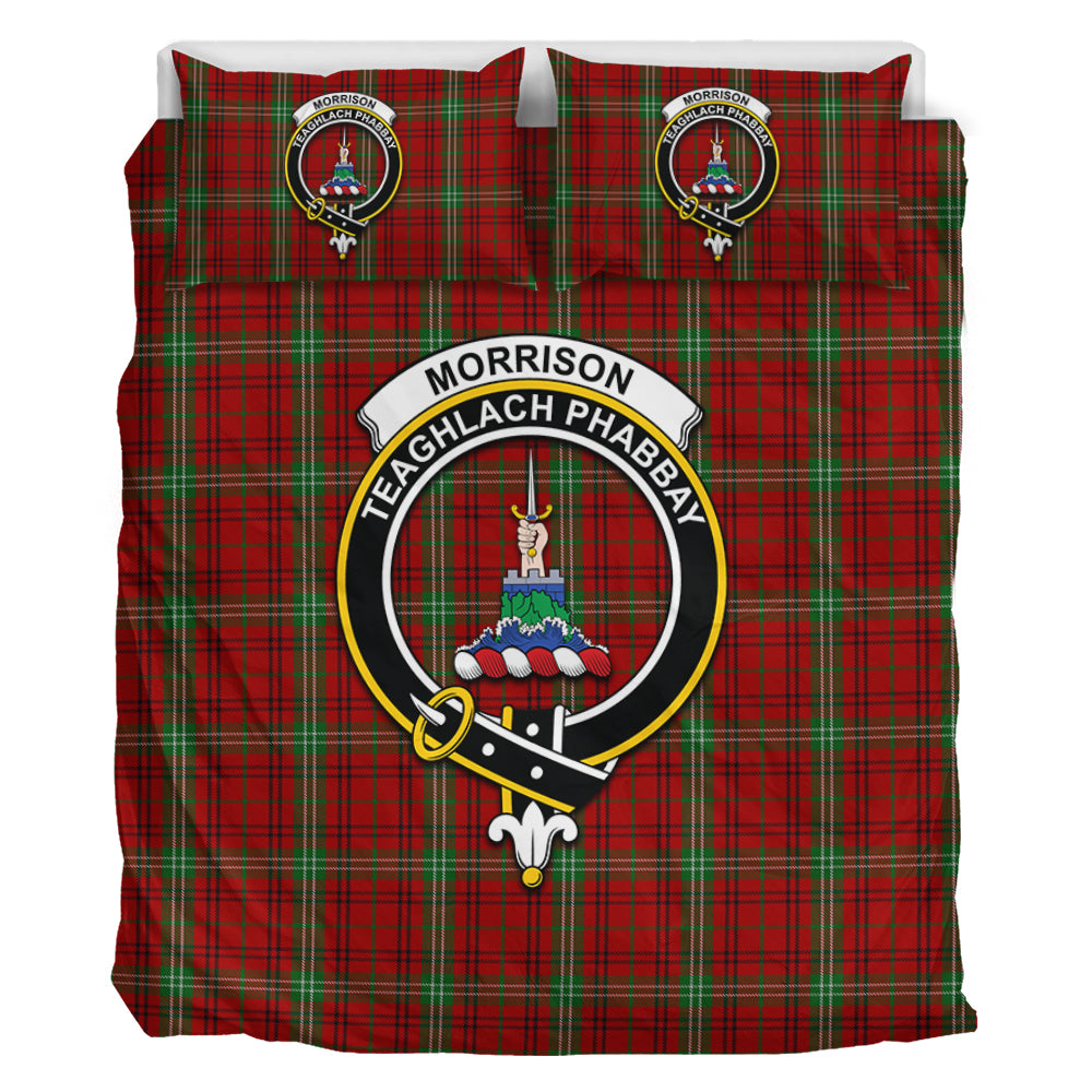 Morrison Tartan Bedding Set with Family Crest - Tartan Vibes Clothing