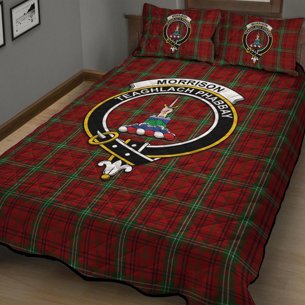 Morrison Tartan Quilt Bed Set with Family Crest - Tartan Vibes Clothing