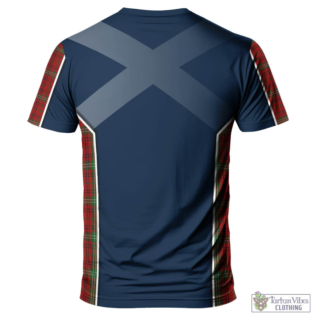 Tartan Vibes Clothing Morrison Tartan T-Shirt with Family Crest and Scottish Thistle Vibes Sport Style