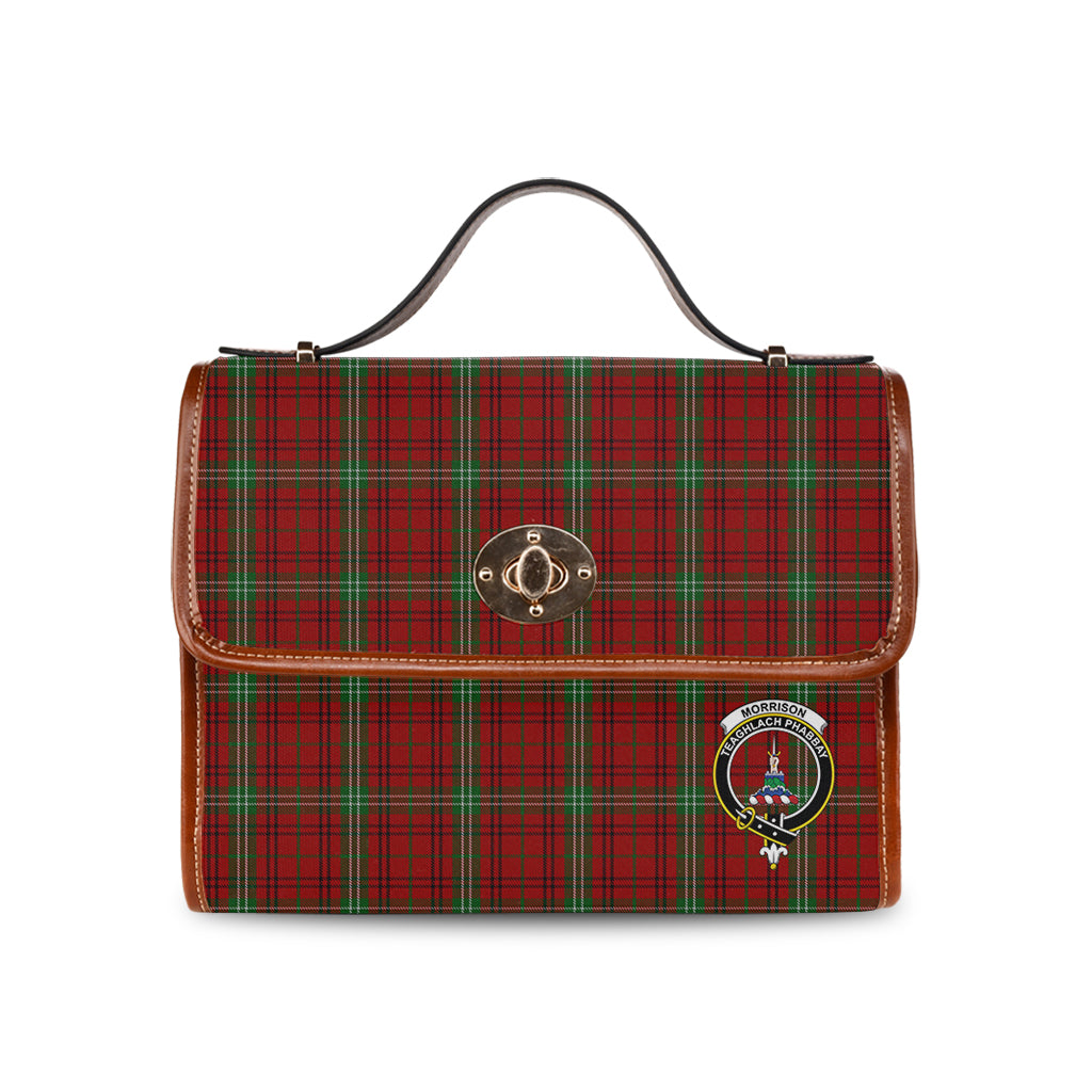 morrison-tartan-leather-strap-waterproof-canvas-bag-with-family-crest