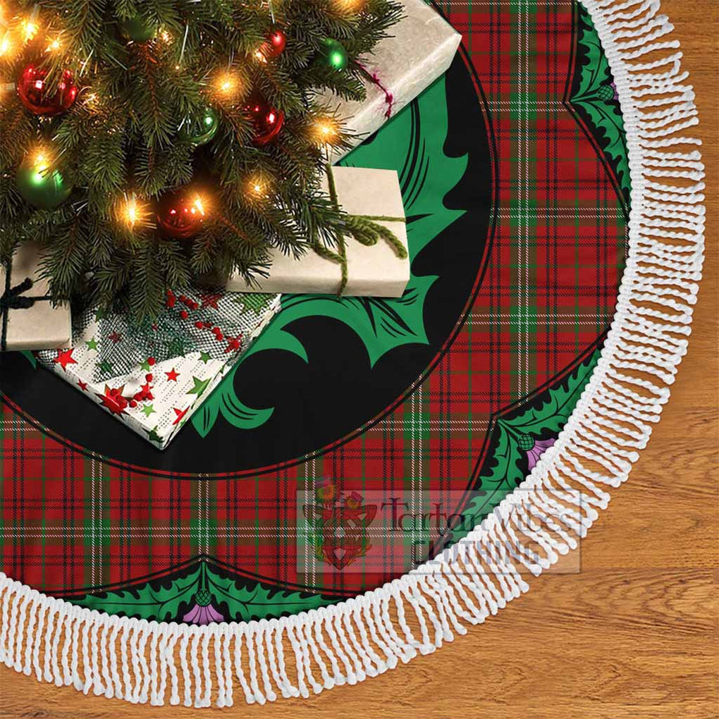 Tartan Vibes Clothing Morrison Tartan Christmas Tree Skirt Scottish Thistle Style