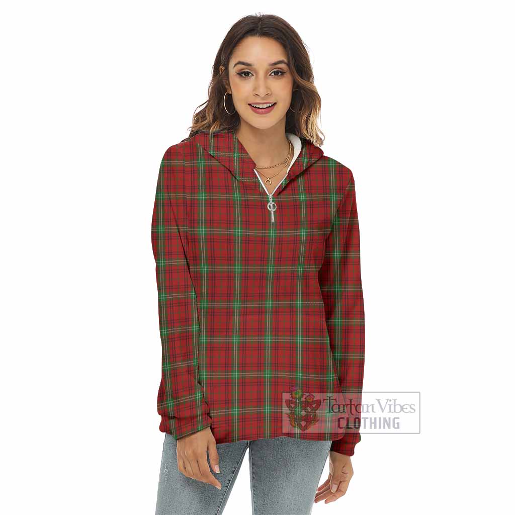 Morrison Tartan Women's Borg Fleece Hoodie with Half Zip - Tartan Vibes Clothing