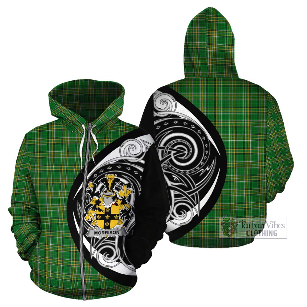 Morrison Irish Clan Cotton Hoodie Celtic Circle Style Zip Hoodie - Tartan Vibes Clothing