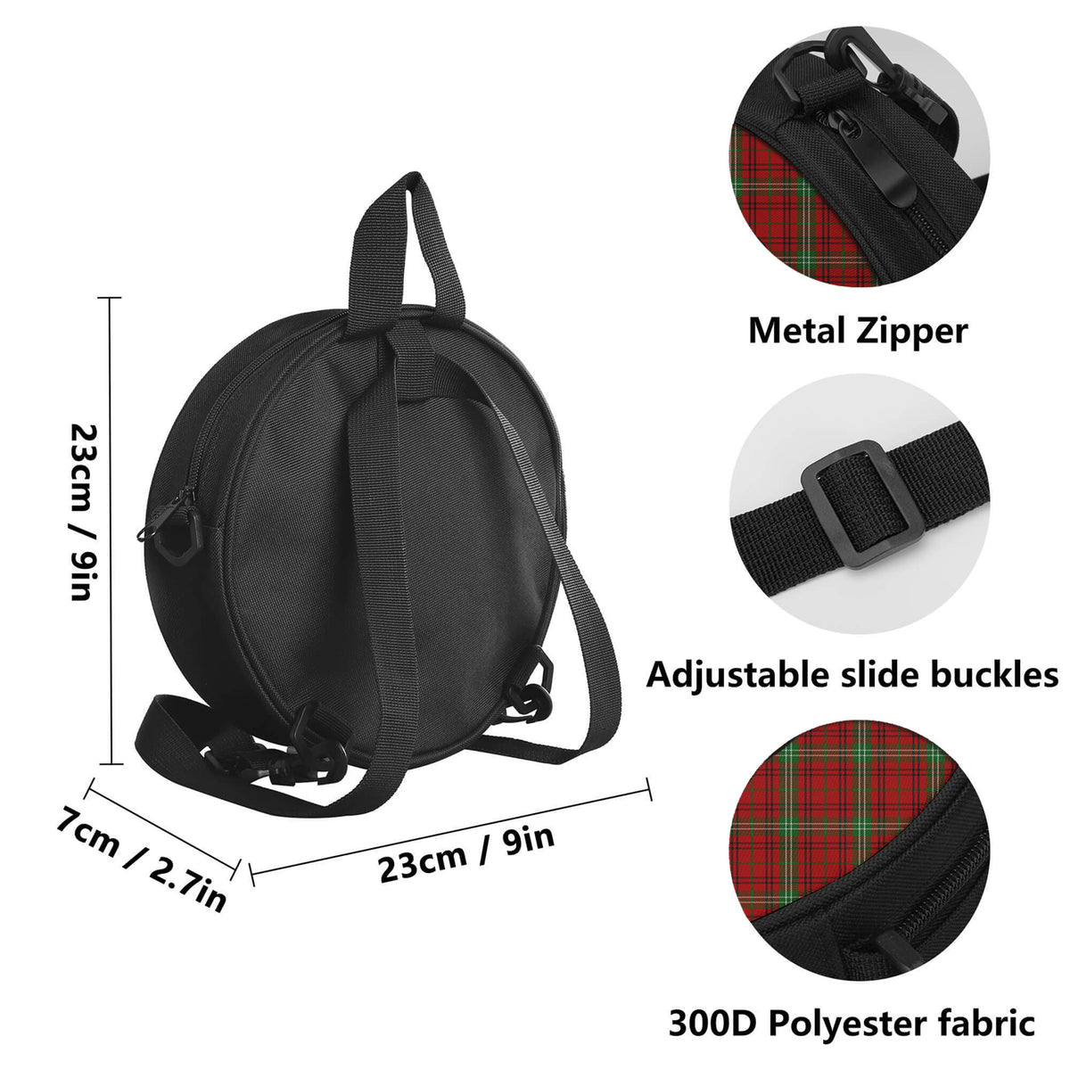 Morrison Tartan Round Satchel Bags with Family Crest - Tartan Vibes Clothing