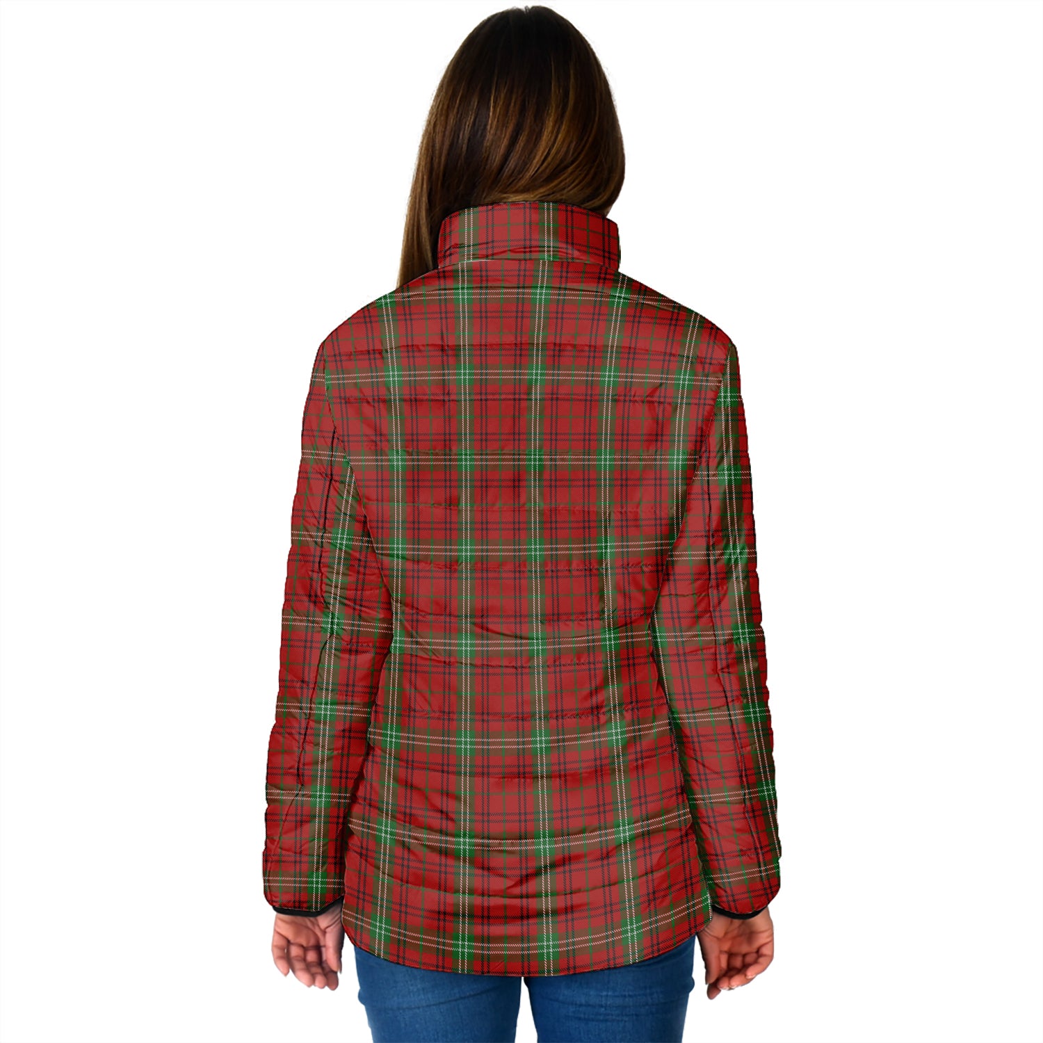 Morrison Tartan Padded Jacket with Family Crest - Tartan Vibes Clothing