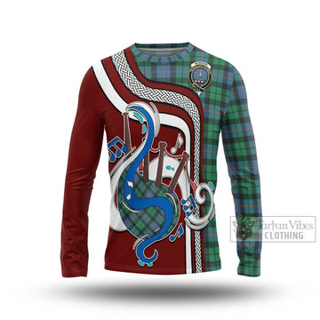 Morrison Ancient Tartan Long Sleeve T-Shirt with Epic Bagpipe Style