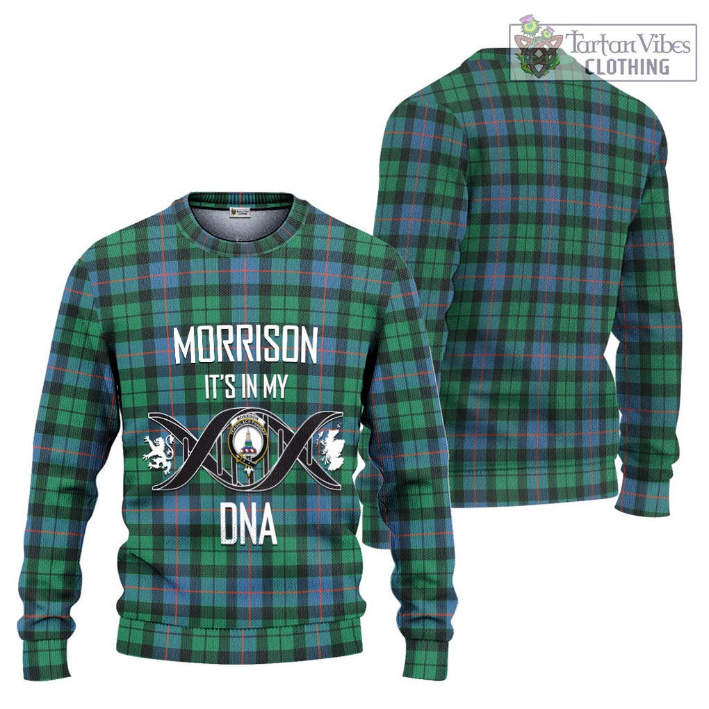 Morrison Ancient Tartan Knitted Sweater with Family Crest DNA In Me Style Unisex - Tartanvibesclothing Shop