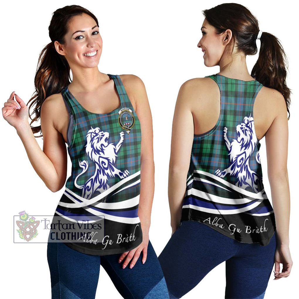 Morrison Ancient Tartan Women's Racerback Tanks with Alba Gu Brath Regal Lion Emblem 4XL - Tartanvibesclothing Shop