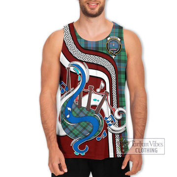 Morrison Ancient Tartan Men's Tank Top with Epic Bagpipe Style