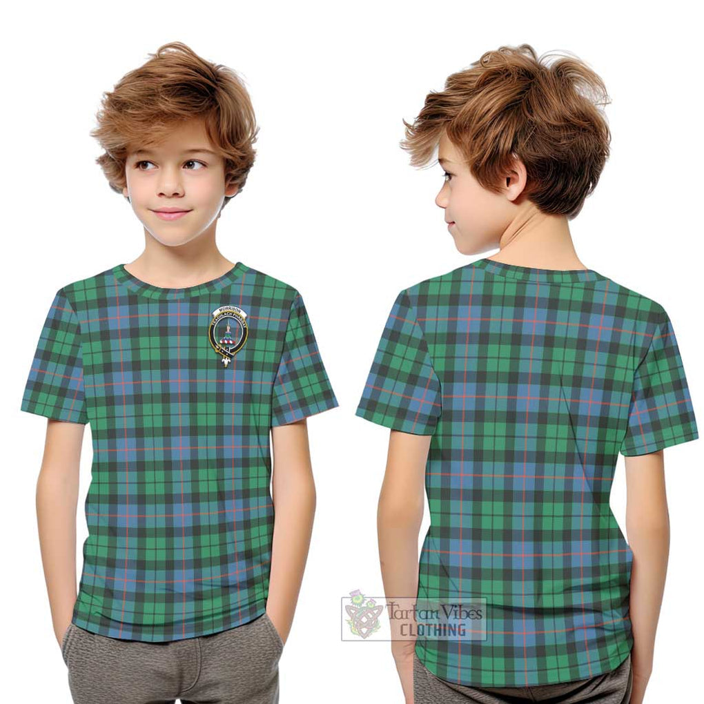 Morrison Ancient Tartan Kid T-Shirt with Family Crest Youth XL Size14 - Tartanvibesclothing Shop