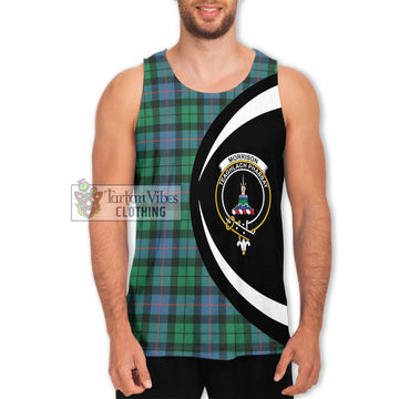 Morrison Ancient Tartan Men's Tank Top with Family Crest Circle Style