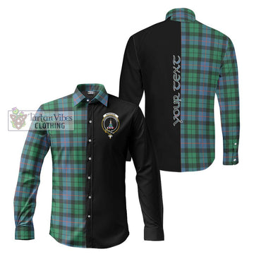 Morrison Ancient Tartan Long Sleeve Button Shirt with Family Crest and Half Of Me Style