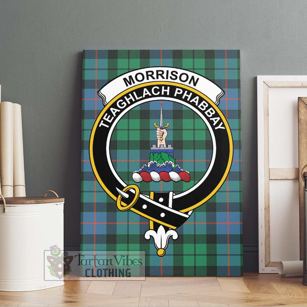 Morrison Ancient Tartan Canvas Print Wall Art with Family Crest Without Frame - Tartan Vibes Clothing