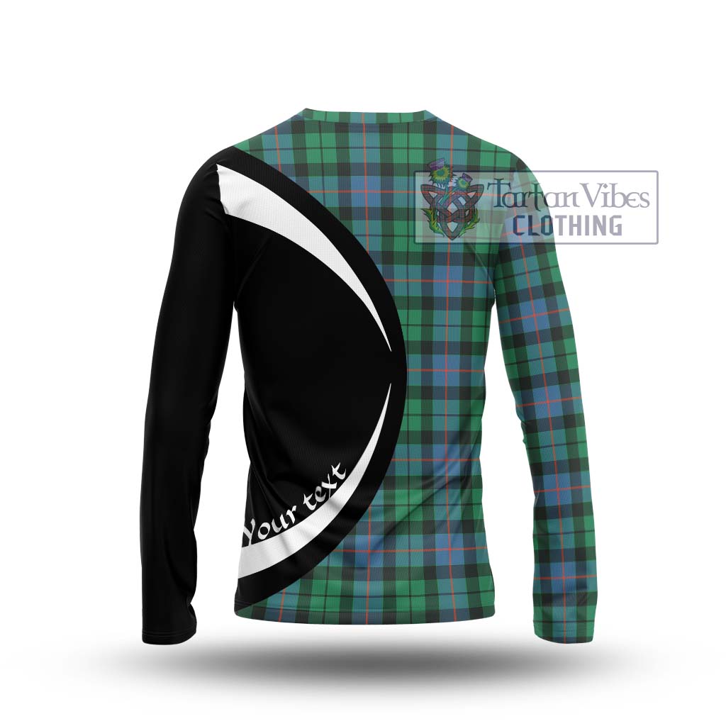 Morrison Ancient Tartan Long Sleeve T-Shirt with Family Crest Circle Style - Tartan Vibes Clothing