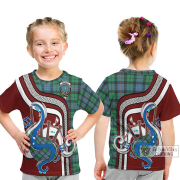 Morrison Ancient Tartan Kid T-Shirt with Epic Bagpipe Style