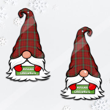 Morrison Red Gnome Christmas Ornament with His Tartan Christmas Hat