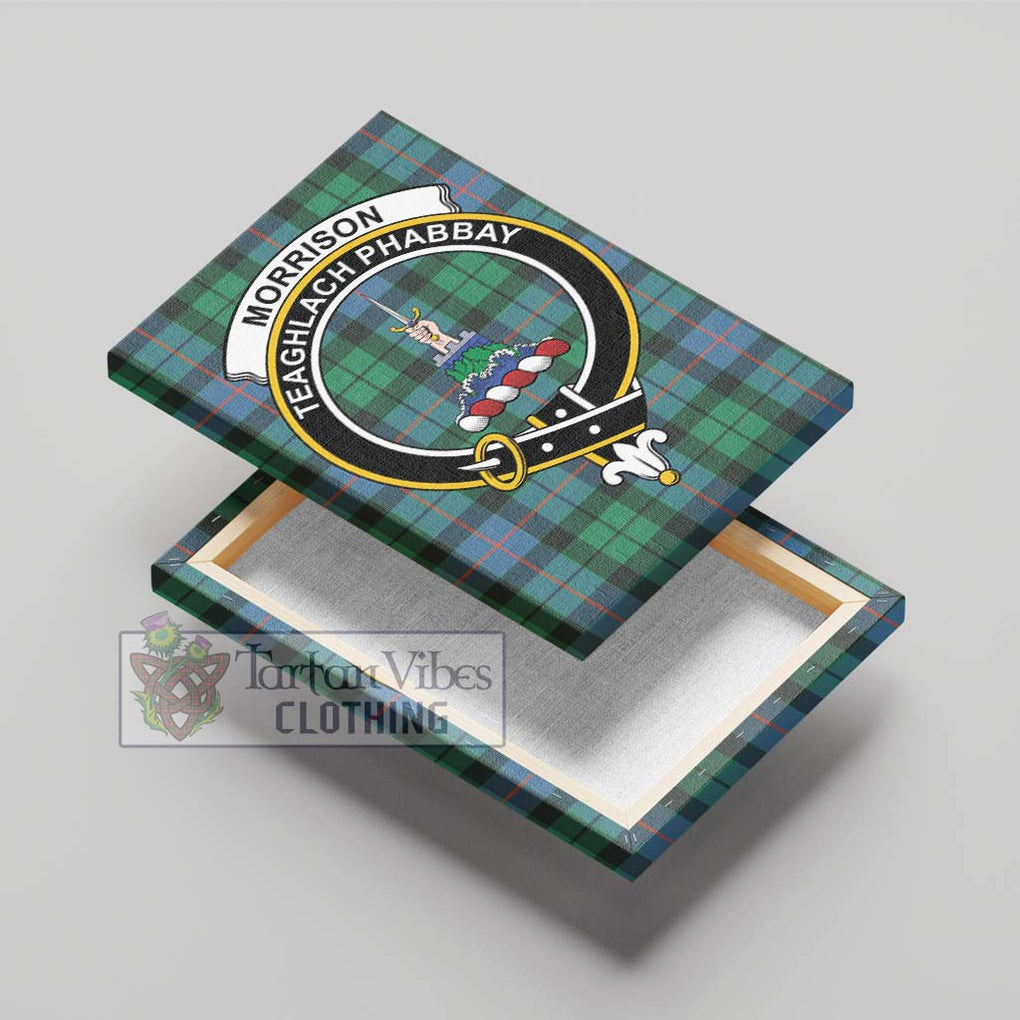 Morrison Ancient Tartan Canvas Print Wall Art with Family Crest - Tartan Vibes Clothing